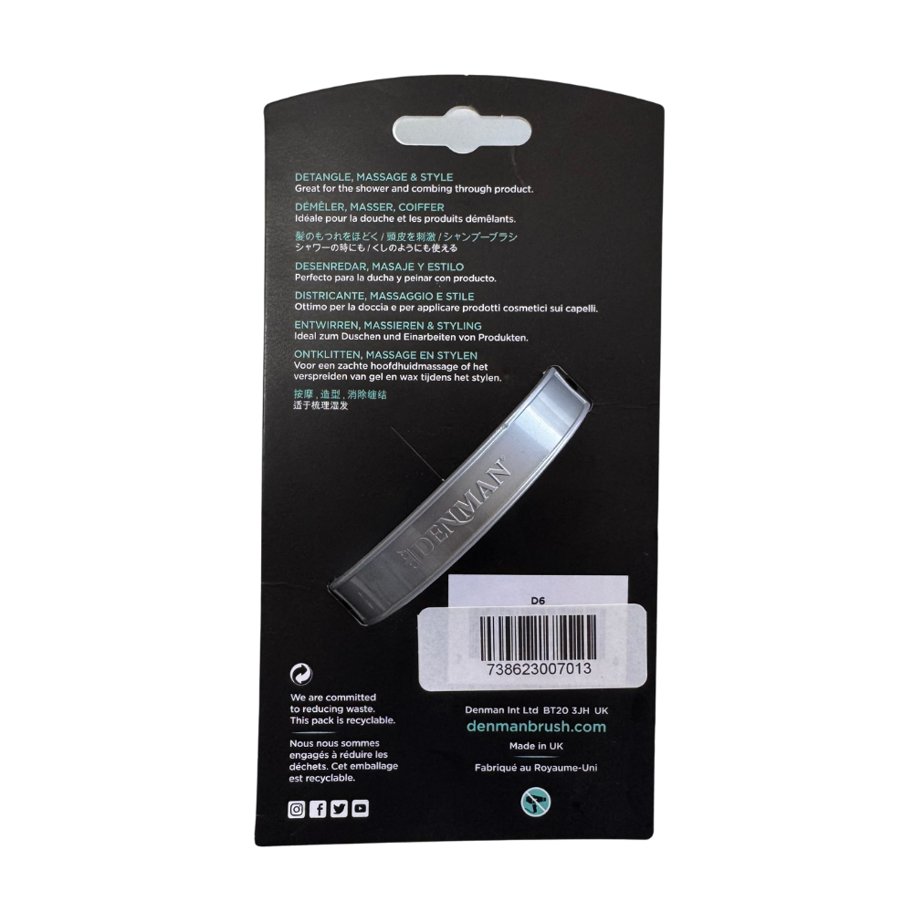 D6 Original BE Bop scalp massager & shower brush - Grijs
