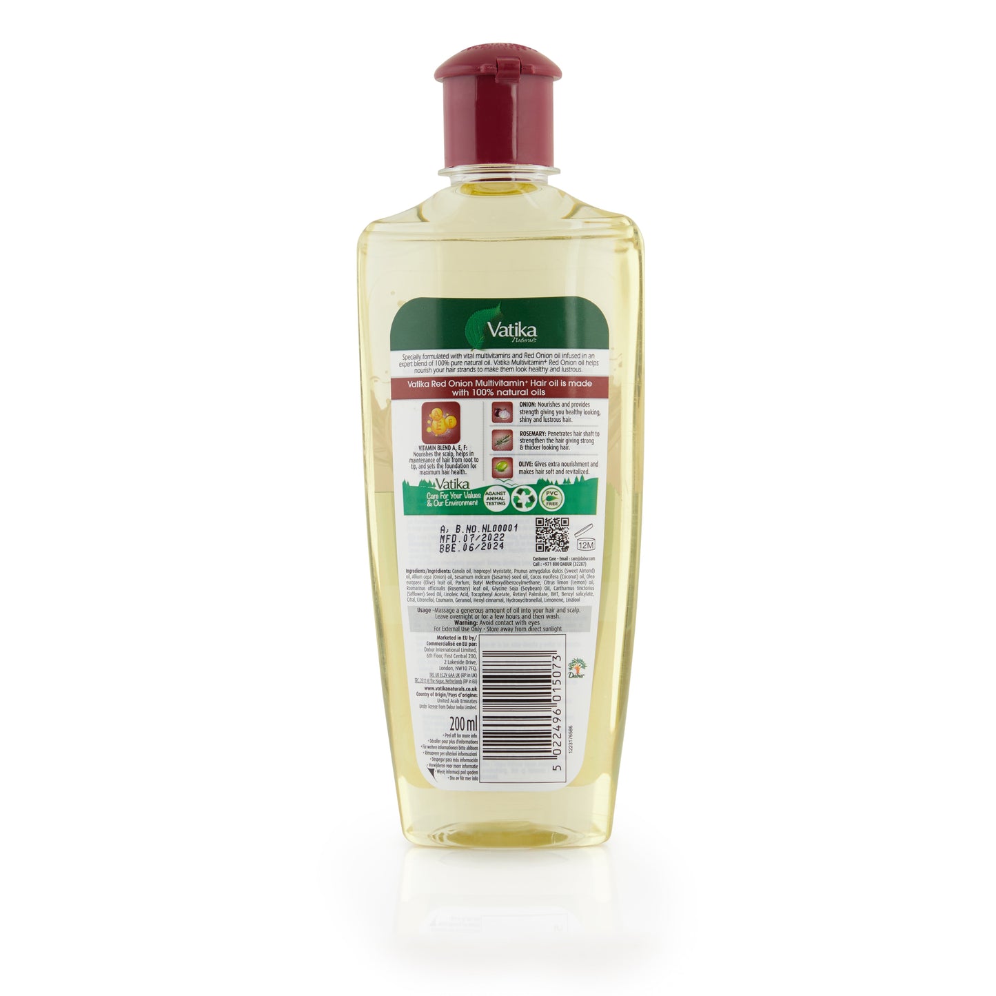 Vatika red onion multivitamin hair oil