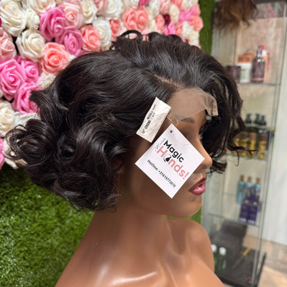 Egg curl bob, 4.4 closure, 10 inch
