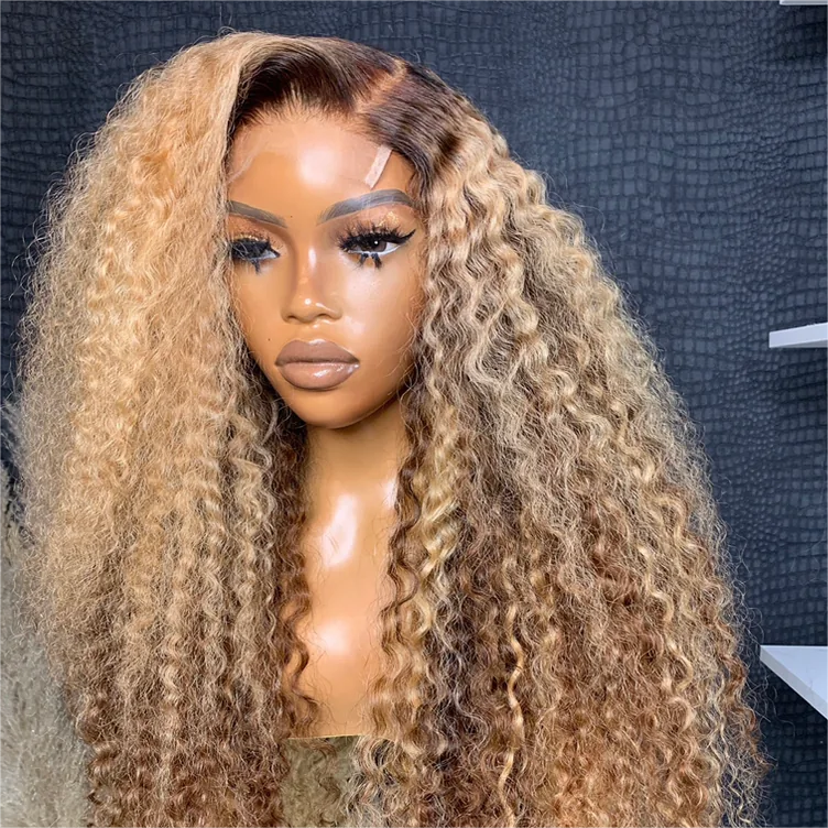 Wig curly 24 inch 5.5 closure