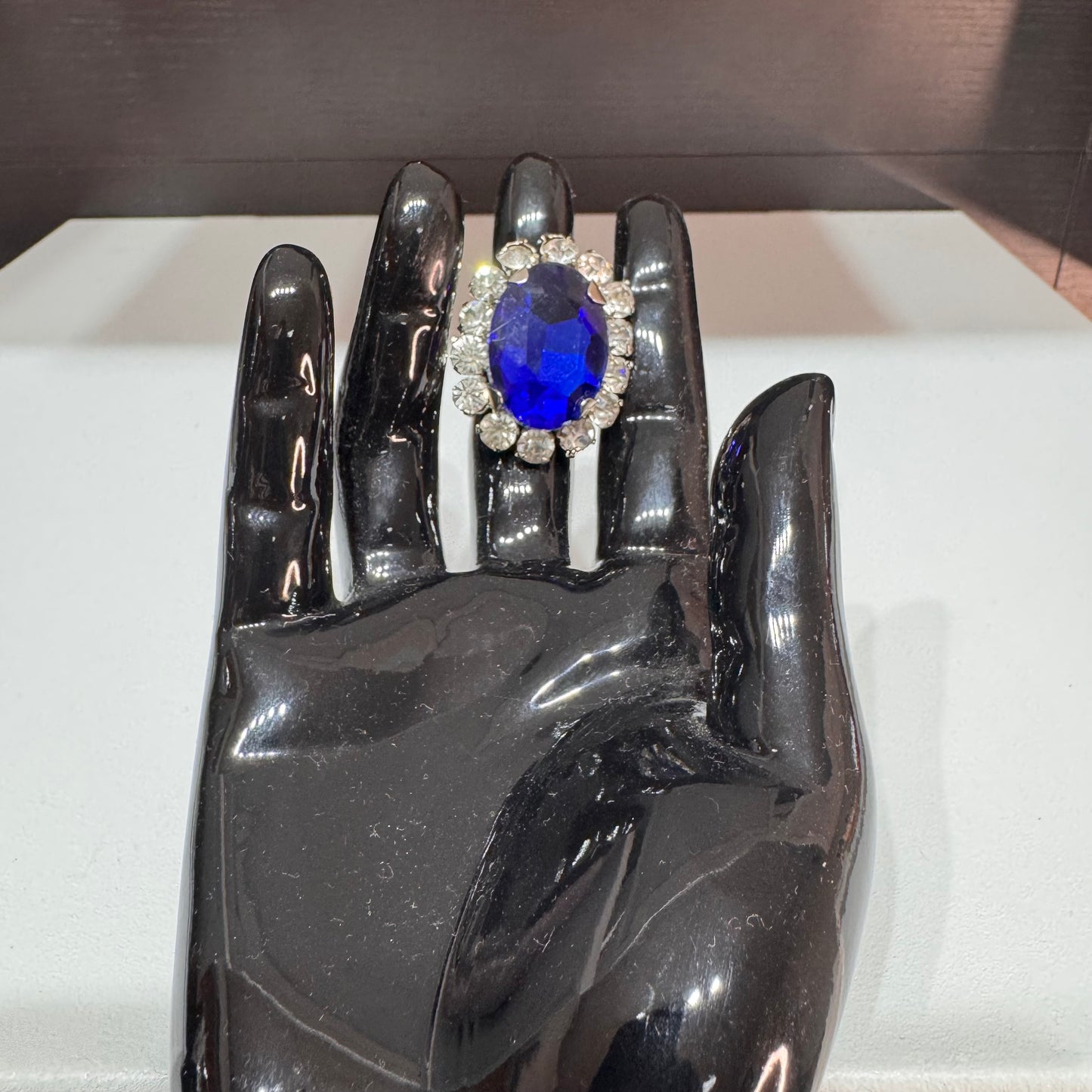 Diamant ring blauw