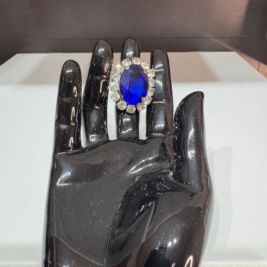 Diamant ring blauw