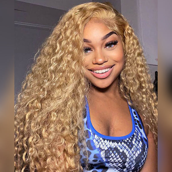Wig curly blond 24 inch