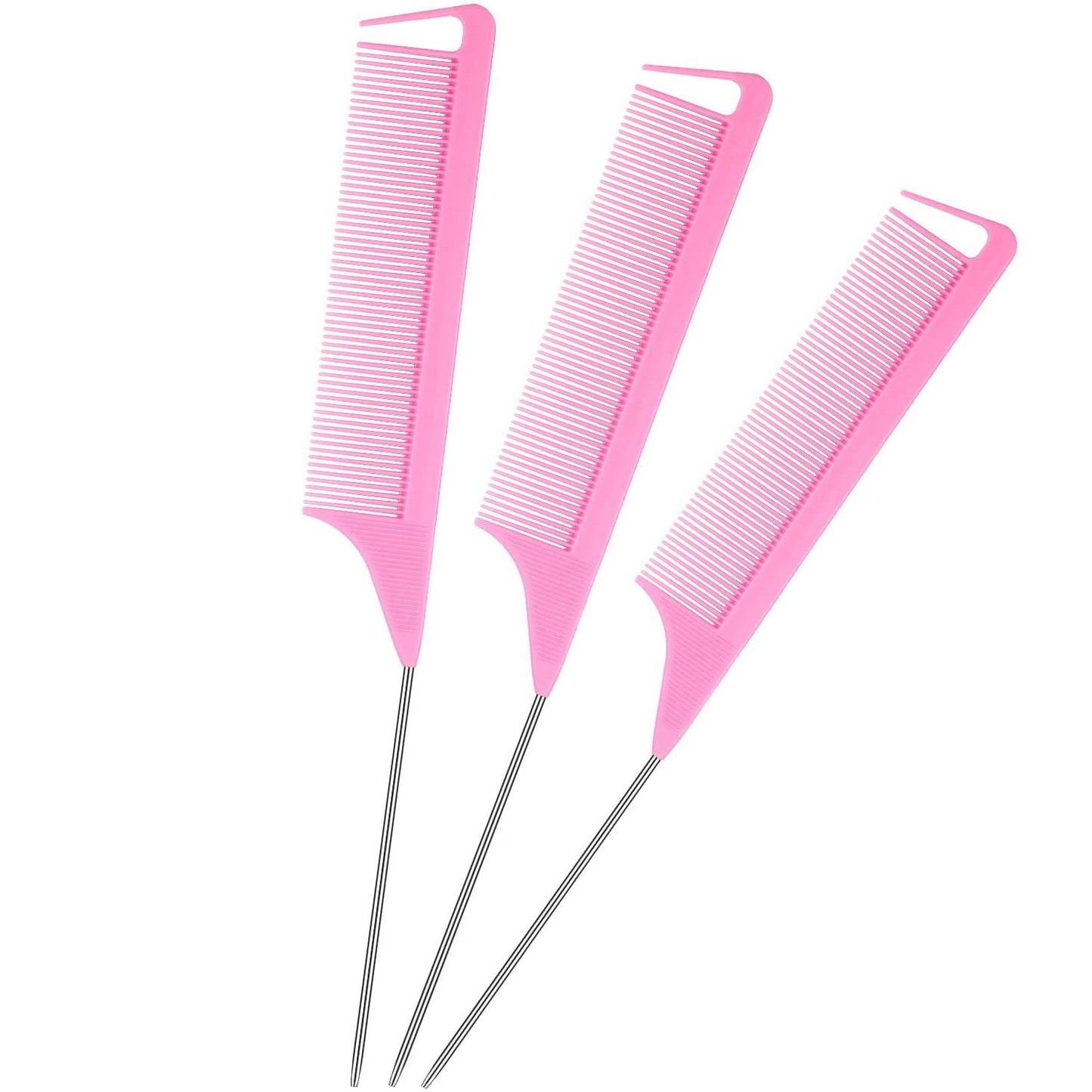 Professionele Haar Staart Kam Salon Cut Kam Styling Rvs Spiked